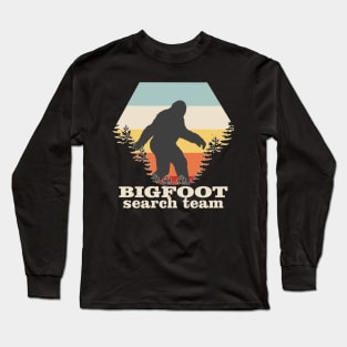 Bigfoot Search Team and Sasquatch T Shirts Long Sleeve T-Shirt